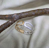 Dual shade hollow U cuff